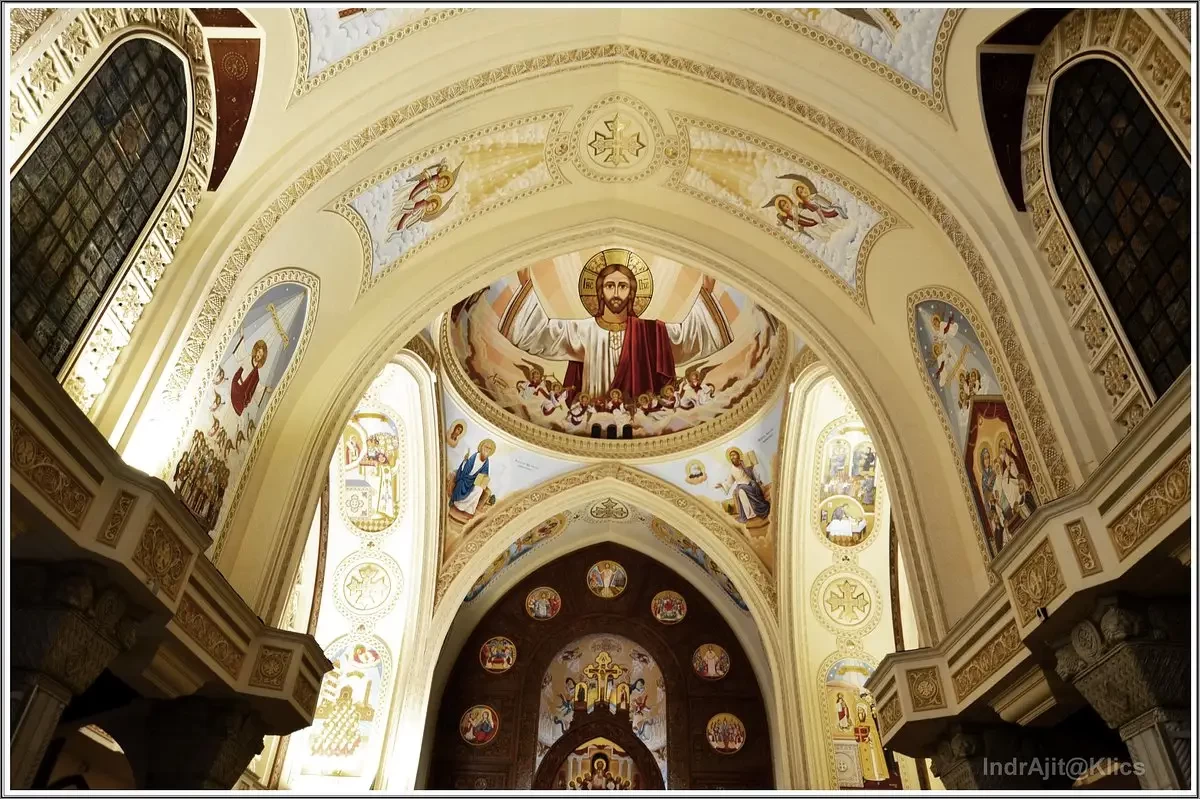 Saint Mark Coptic Church interior in Cairo