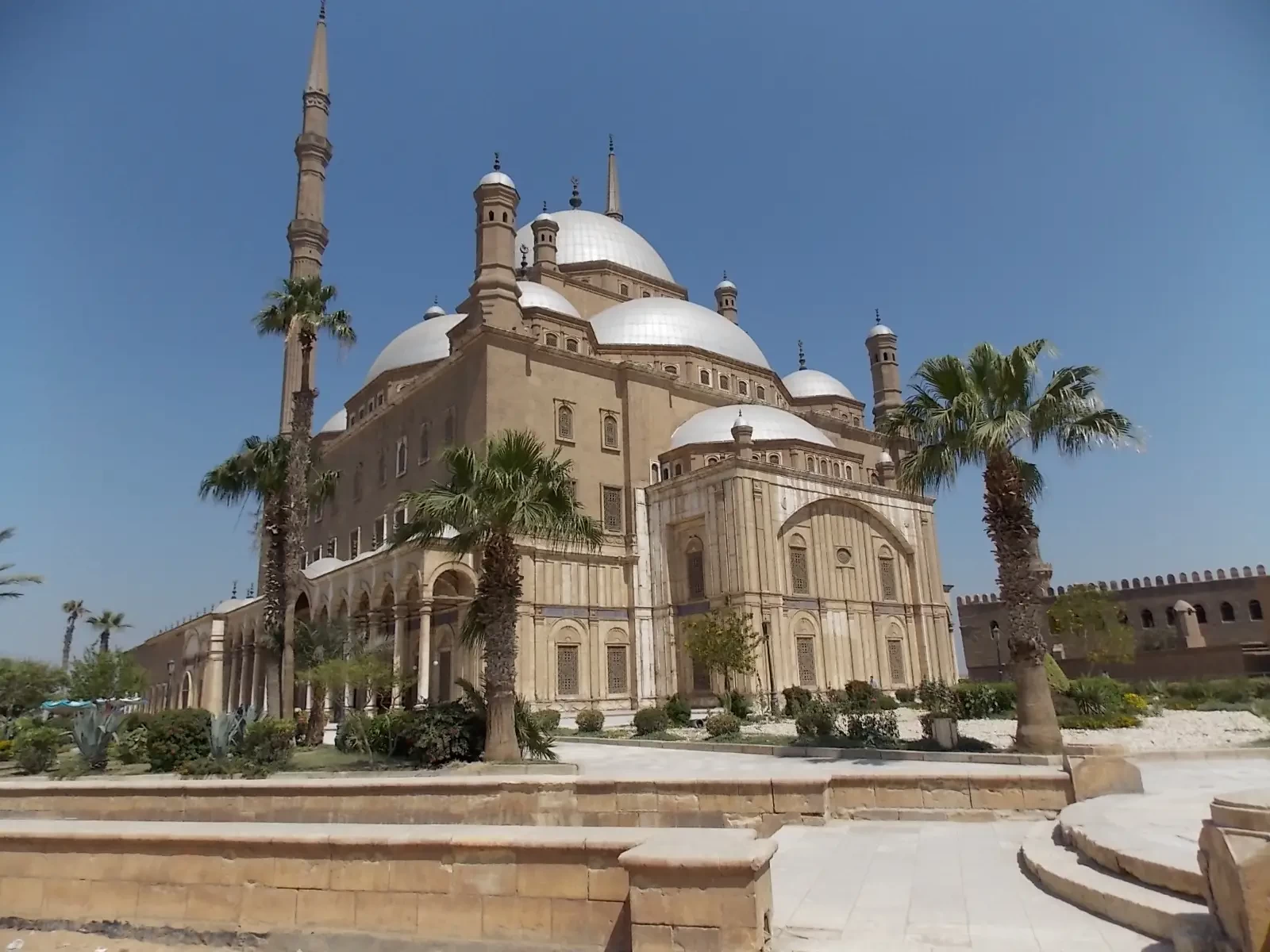 Mosque of Muhammad Ali with its large central dome and minarets