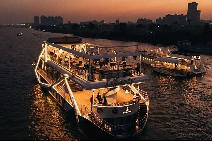 Dinner Boat Sailing Along Cairo Nile River