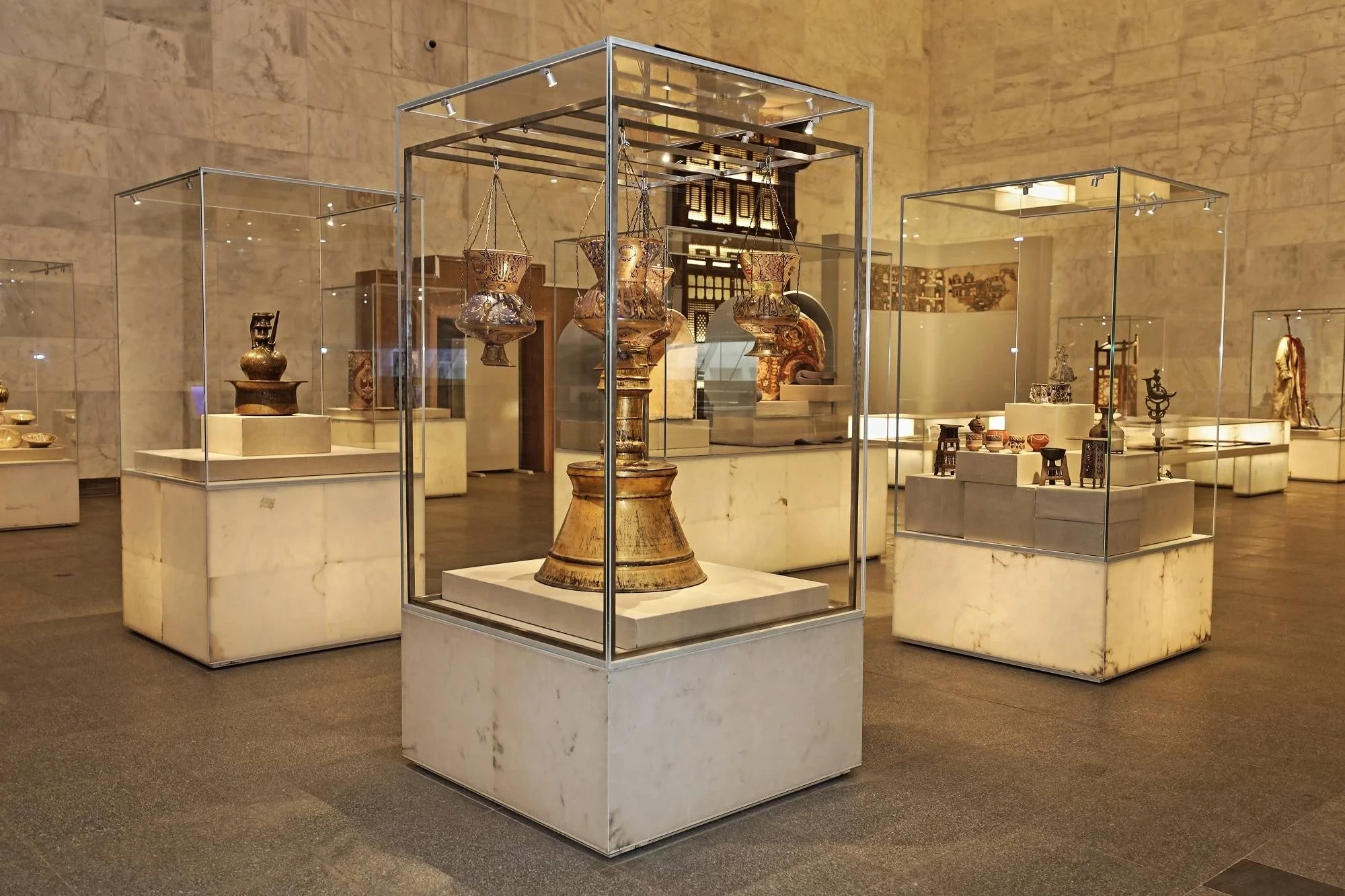 Egyptian Historical Exhibits Inside National Civilization Museum Cairo