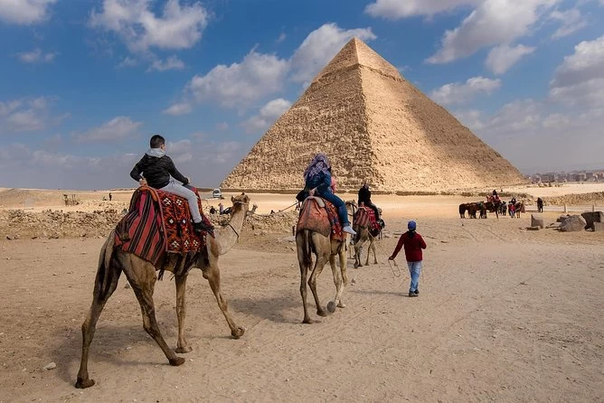 Giza Pyramids Tour with Camel Ride and Lunch From Aswan