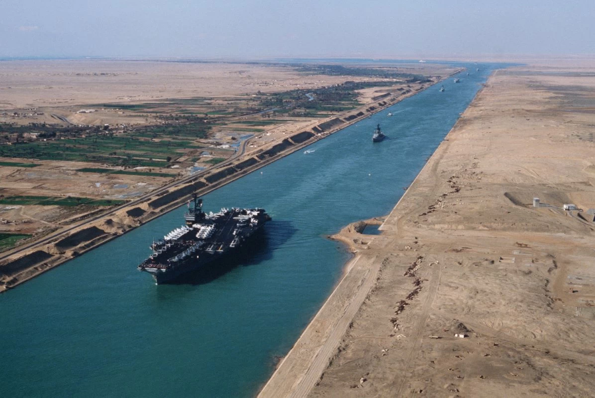 See ships passing through Egypt’s Suez Canal