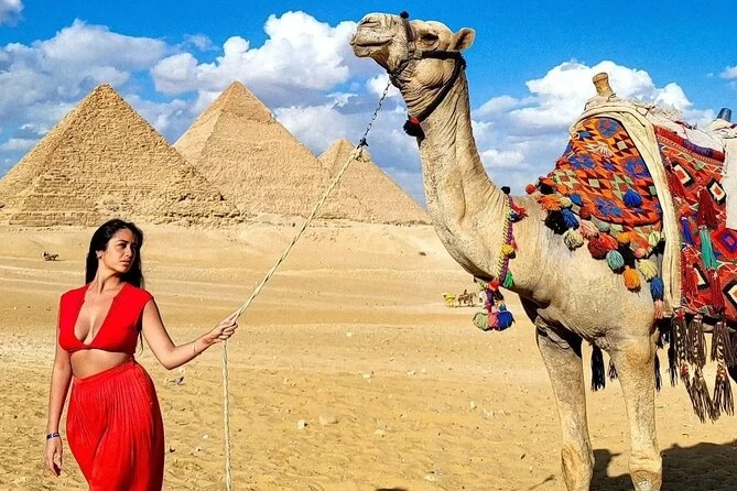 Giza Pyramids Tour from Luxor with Camel Ride & Lunch
