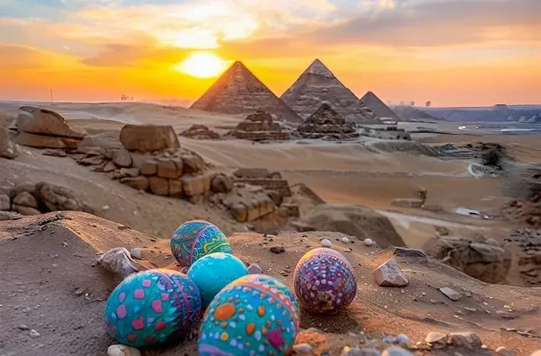Giza Pyramids in Egypt during an Easter holiday tour