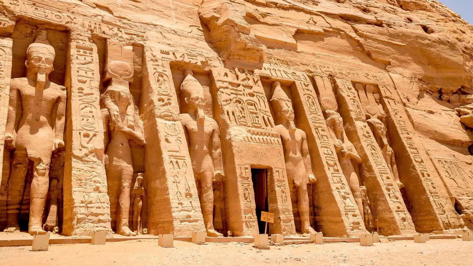 Ancient Abu Simbel temple entrance