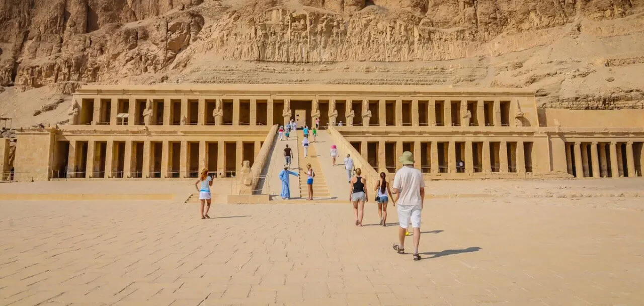 Hatshepsut Temple beneath Luxor’s cliffs