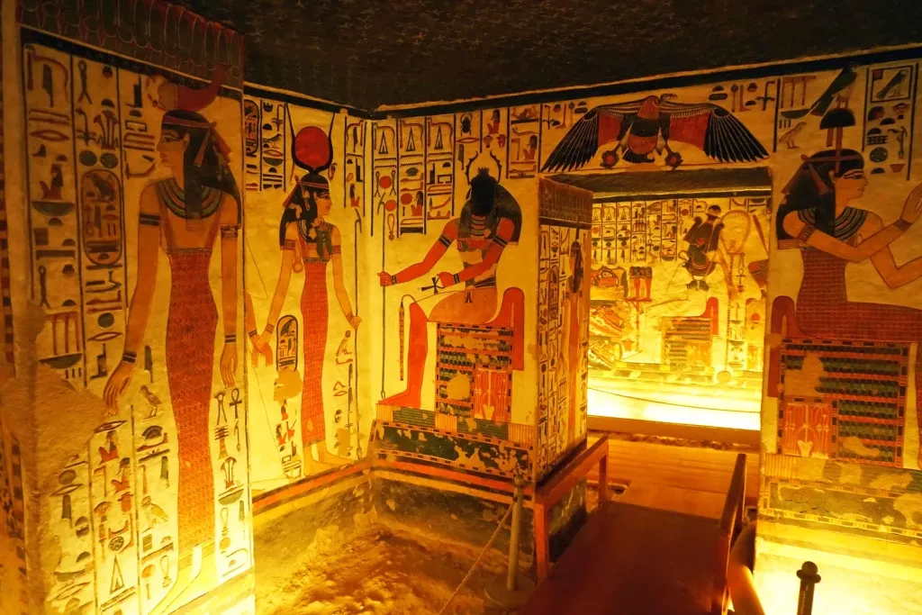 painted interior of Nefertari's Tomb
