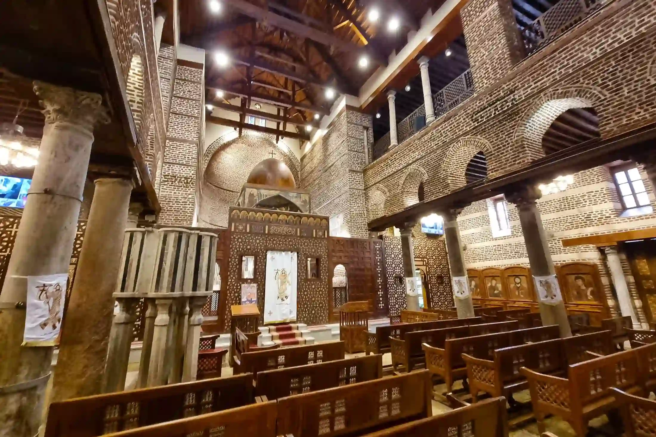 Historic Abu Serga Church interior in Old Cairo