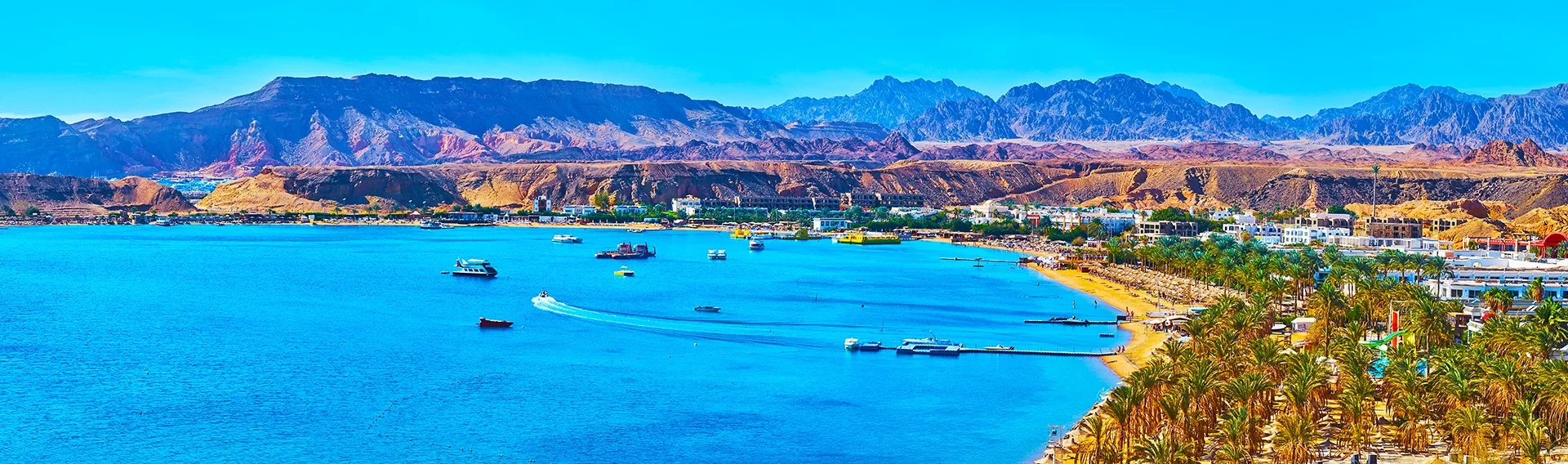Red Sea resort city in Egypt with beautiful beaches and clear waters