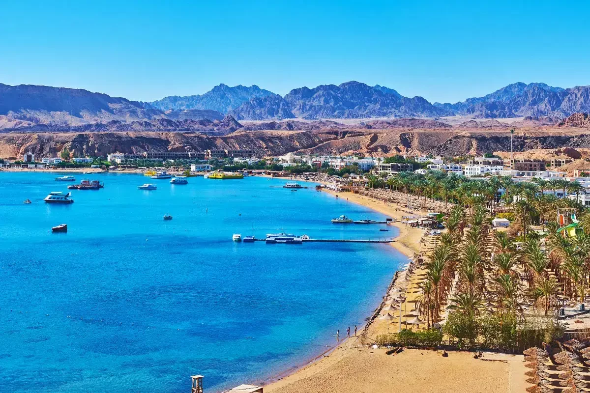 Sharm El Sheikh Beach along the Red Sea