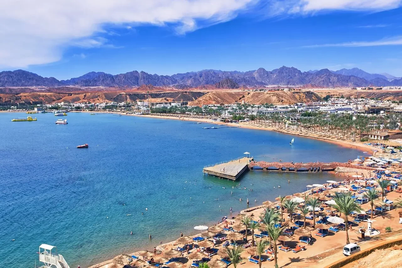 Sharm El Sheikh beach resort overlooking the Red Sea