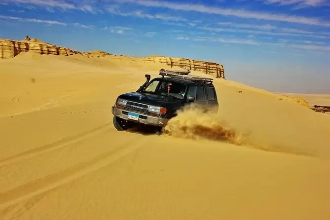 Egyptian Desert landscape with golden sand dunes