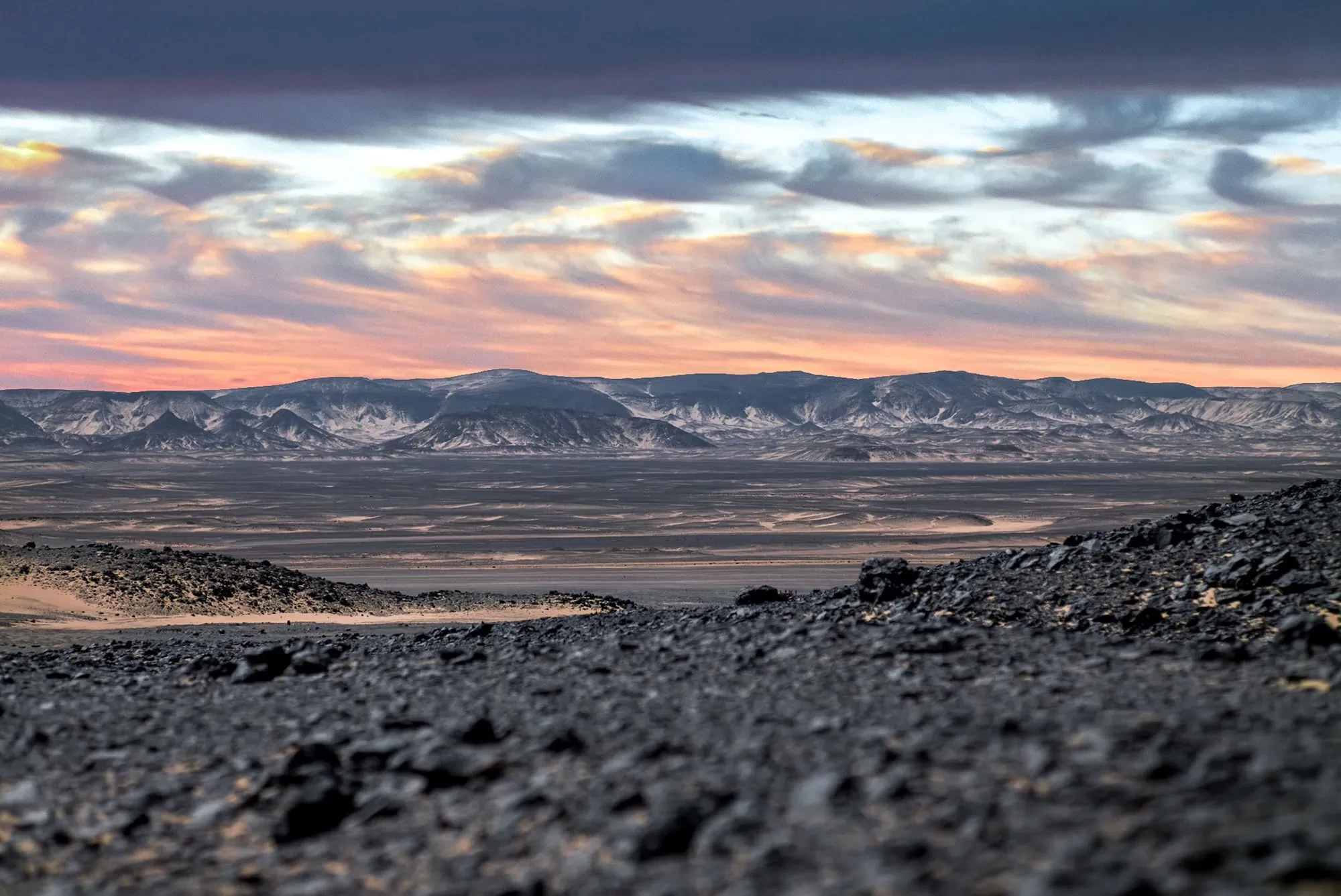The Black Desert landscape in Egypt’s Western Desert