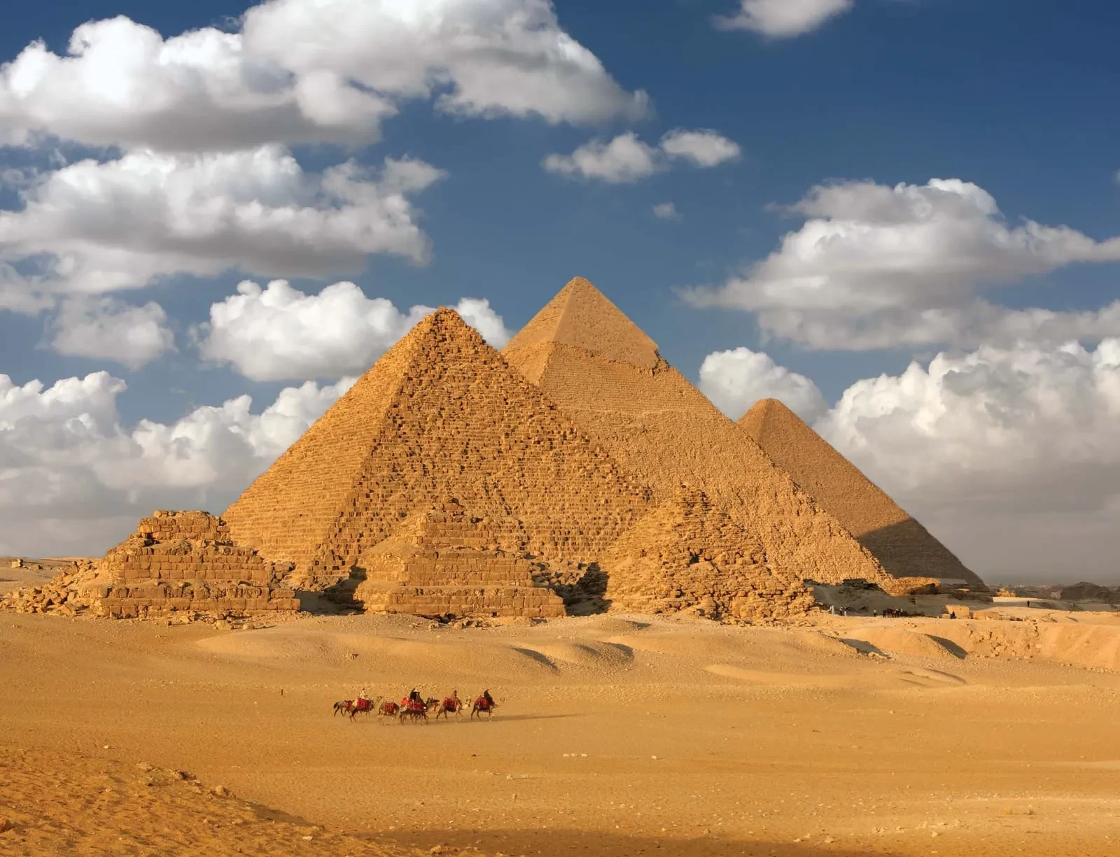 Ancient Egyptian pyramids in Giza