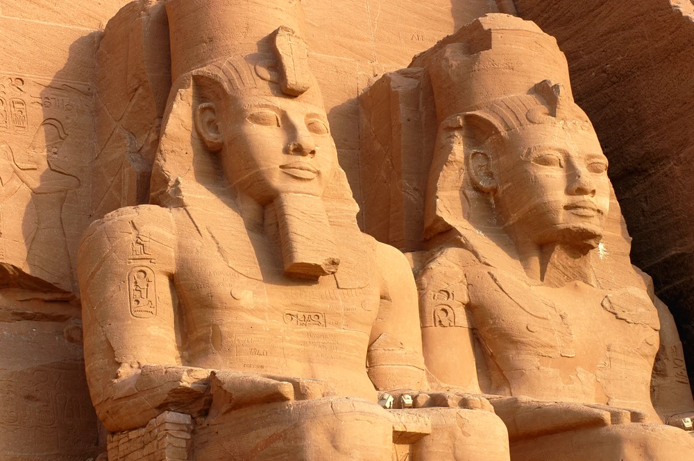 Colossal statues of Ramses II at Abu Simbel Temple