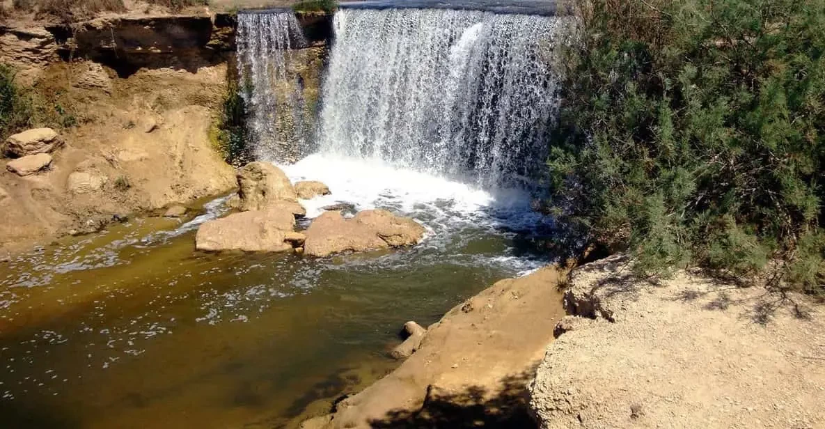 Wadi El Rayan waterfalls and desert landscape