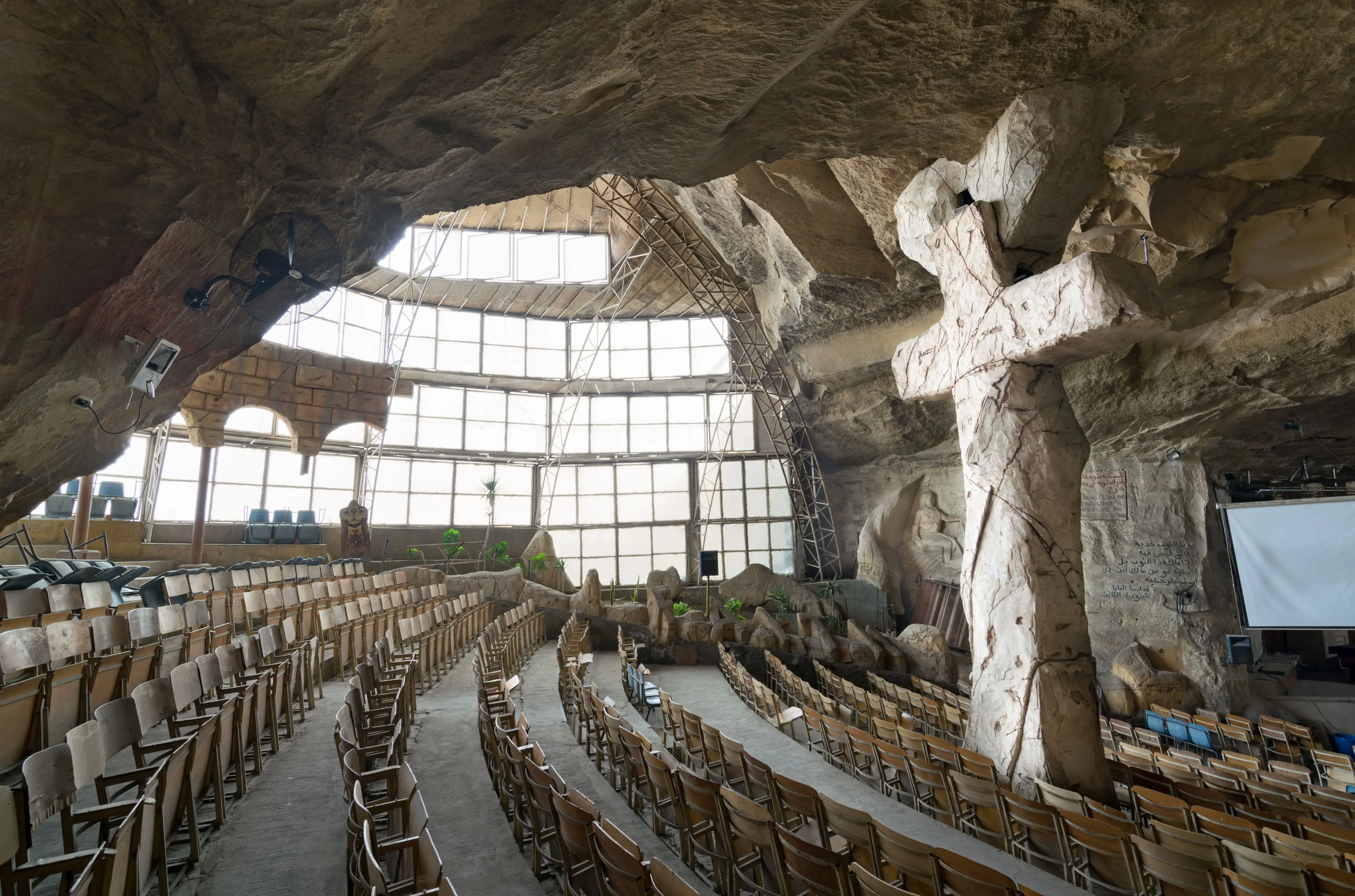 Saint Simon carvings inside Cave Church