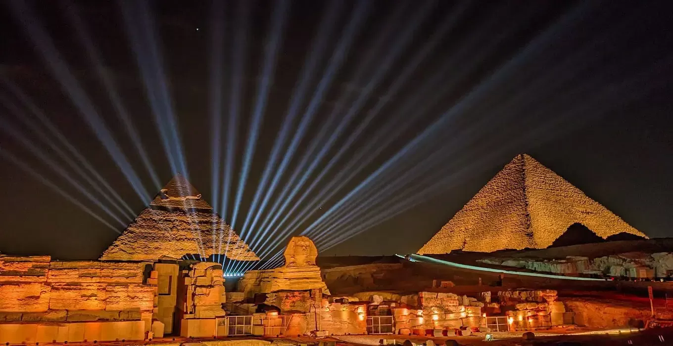 The Pyramids at Night